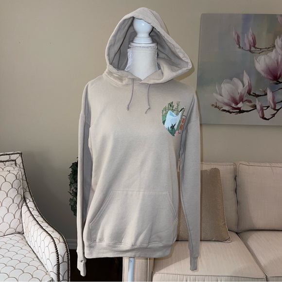 Artist Union Unisex Hoodie With Japanese Cranes NWOT - Picture 7 of 16